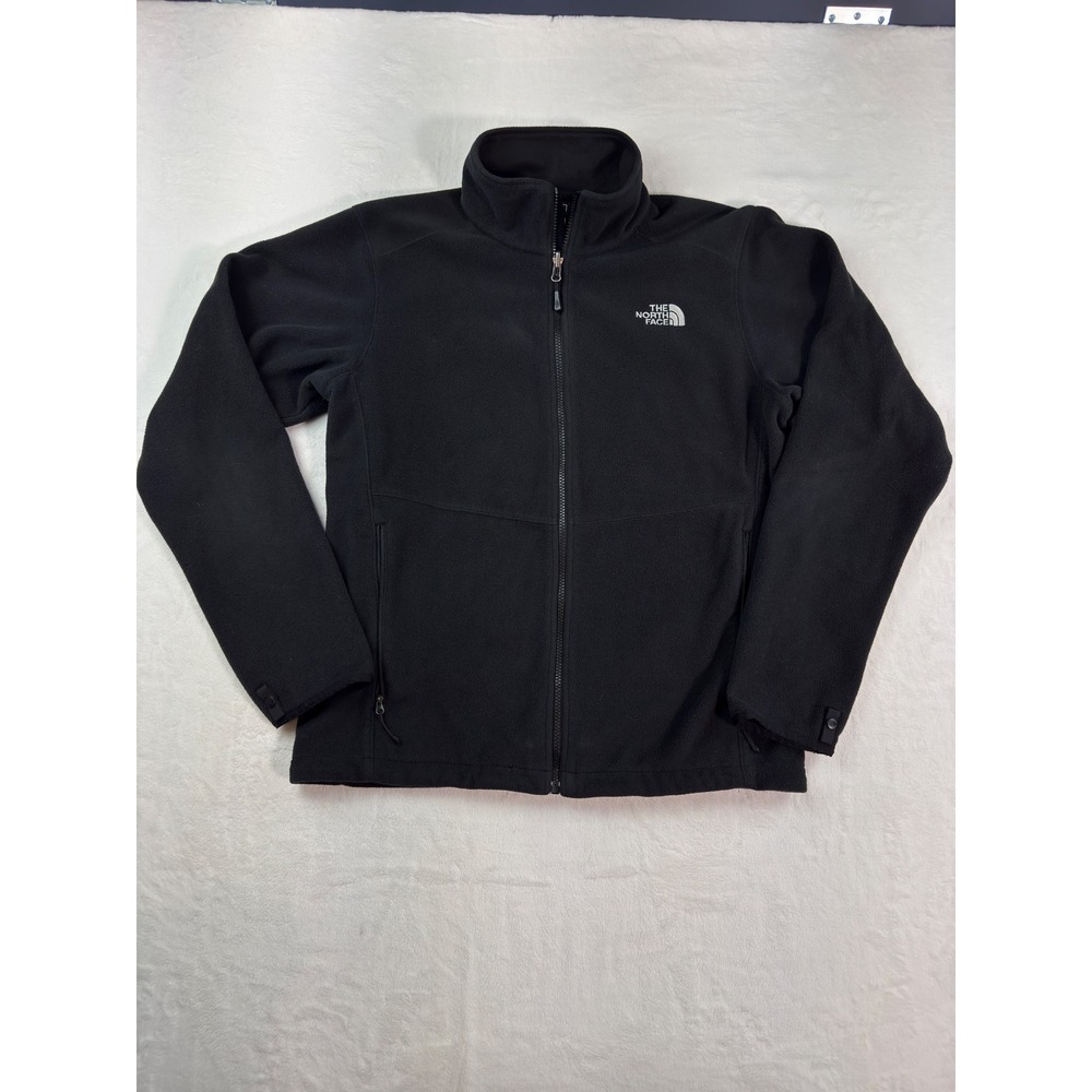 The North Face Mens TKA 100 Polartec Fleece Jacket Black Full Zip M A7SP FW14